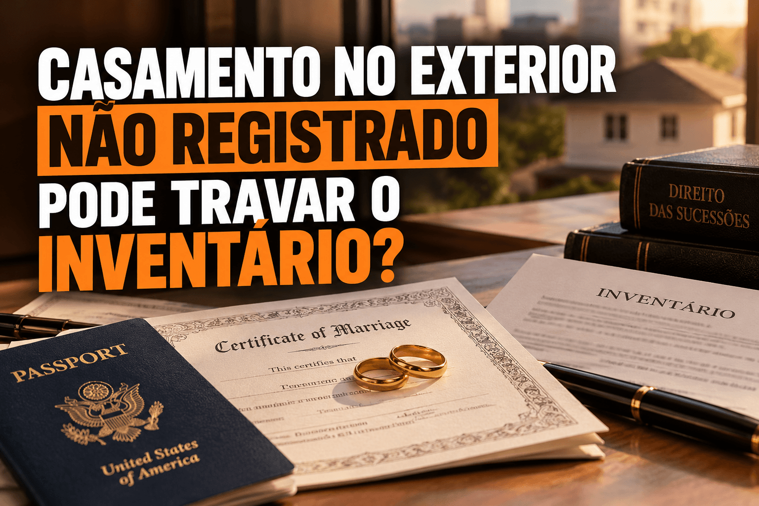 Casamento no exterior não registrado e documentos de inventário no Brasil